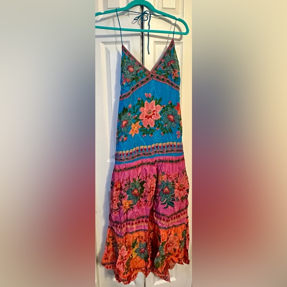 ‼️RARE‼️🎸Farm Rio x Anthropologie🎸🔥NWT🔥Floral Midi Dress— Size XS - Picture 7 of 13